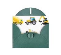 Cartes de vœux avec impression camion de machines lourdes - Cartes de remerciement pour fêtes festives