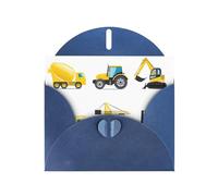 Cartes de vœux avec impression camion de machines lourdes - Cartes de remerciement pour fêtes festives