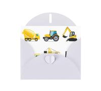 Cartes de vœux avec impression camion de machines lourdes - Cartes de remerciement pour fêtes festives