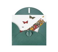 Cartes de vœux avec imprimé papillon à talons hauts avec enveloppes, vacances, anniversaire, mariage et toutes les occasions