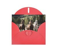 Cartes de vœux avec trois chevaux qui courent - Cartes de remerciement, cartes d'invitation pour fêtes festives
