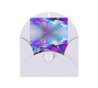 Cartes de vœux blanches avec enveloppes - Impression de peinture aurore boréale - Cartes vierges parfaites pour anniversaire, mariage, anniversaire de mariage