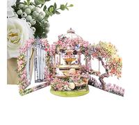 Cartes de vœux d'anniversaire 3D - Thème jardin - Fournitures de bénédiction pour la Saint-Valentin - Carte de fête des mères - Pour parents, mari, épouse, collectionneur, petit ami, petite amie