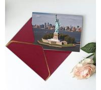 Cartes de vœux de 15,2 x 10,2 cm - Statue de la Liberté à New York - Carte vierge pour anniversaire « Thinking of you » - Pour toutes les occasions