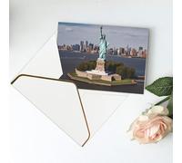 Cartes de vœux de 15,2 x 10,2 cm - Statue de la Liberté à New York - Carte vierge pour anniversaire « Thinking of you » - Pour toutes les occasions