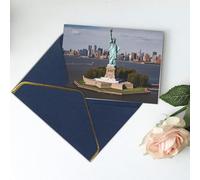 Cartes de vœux de 15,2 x 10,2 cm - Statue de la Liberté à New York - Carte vierge pour anniversaire « Thinking of you » - Pour toutes les occasions