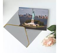 Cartes de vœux de 15,2 x 10,2 cm - Statue de la Liberté à New York - Carte vierge pour anniversaire « Thinking of you » - Pour toutes les occasions