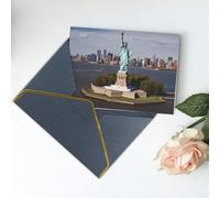 Cartes de vœux de 15,2 x 10,2 cm - Statue de la Liberté à New York - Carte vierge pour anniversaire « Thinking of you » - Pour toutes les occasions