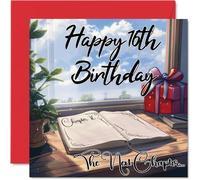 Cartes de vœux de 16e anniversaire d'anime pour filles et garçons - The Next Chapter - Carte de joyeux anniversaire pour fils, fille, frère, sœur, petit-fils, petite-fille, nièce, neveu et cousin, 145