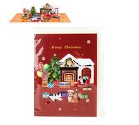 Cartes de vœux de dessins animés, cartes de vœux de Noël, cartes de vœux de dessin animé | Nouvelles cartes de vœux, jolies cartes de Noël