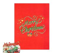 Cartes de vœux de Noël,Carte de Noël | Modèle de dessin animé de carte de voeux pop-up Carte postale,Accessoires de décoration de fête, cartes de vacances, cartes de notes manuscrites pour amis et