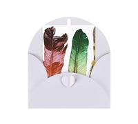 Cartes de vœux de Noël colorées dessinées à la main sur impression blanche, Nouvel An, Thanksgiving, anniversaire, remerciement, condoléances, anniversaire de mariage avec enveloppes