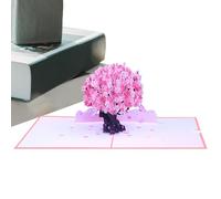 Cartes de vœux de Noël créatives - Carte pop-up avec fleurs, arbre - Cartes pop-up amusantes pour les amis et les hommes