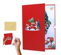 Cartes de vœux de Noël p0p up,Carte de vœux 3D - Carte 3D, Cartes de vœux de Noël drôles, Cartes de vœux de Noël pour la famille, Hommes