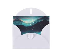 Cartes de vœux de science-fiction étoilées nacrées - Cartes horizontales pour toutes les occasions avec enveloppes, carte brillante élégante pour anniversaire, Noël, intérieur vierge