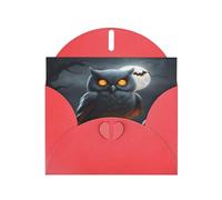 Cartes de vœux d'Halloween avec enveloppes, motif chouette, fantôme, citrouille, vacances, anniversaire, mariage et toutes les occasions