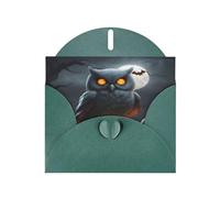 Cartes de vœux d'Halloween avec enveloppes, motif chouette, fantôme, citrouille, vacances, anniversaire, mariage et toutes les occasions