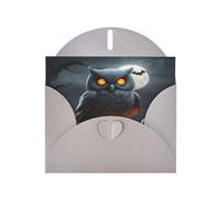 Cartes de vœux d'Halloween avec enveloppes, motif chouette, fantôme, citrouille, vacances, anniversaire, mariage et toutes les occasions