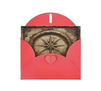 Cartes de vœux élégantes avec enveloppes, motif boussole nautique, remerciement, anniversaire, Noël, Saint-Valentin
