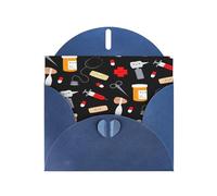 Cartes de vœux élégantes avec enveloppes, motif de médecine de dessin animé, remerciement, anniversaire, Noël, Saint-Valentin