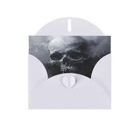 Cartes de vœux élégantes avec enveloppes, motif tête de mort, fantôme, remerciement, anniversaire, Noël, Saint-Valentin