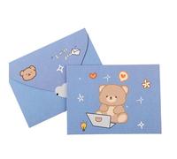 Cartes de vœux en forme d'animal de dessin animé, carte postale, carte postale, carte postale, carte postale, adorable ours, lapins, mémos