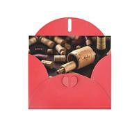 Cartes de vœux en liège avec imprimé bouteille de vin - Cartes de remerciement, cartes d'invitation pour fêtes festives