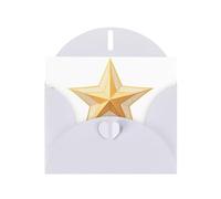 Cartes de vœux en papier blanc nacré 10,2 x 15,2 cm YYHHAOFA double empilage étoiles à cinq branches pour Noël, anniversaire, anniversaire de mariage et invitations de fête