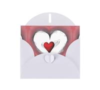 Cartes de vœux en papier blanc nacré 10,2 x 15,2 cm YYHHAOFA Have a loving heart pour Noël, anniversaire, anniversaire de mariage et invitations de fête