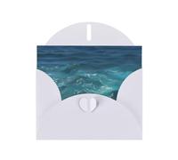 Cartes de vœux en papier blanc nacré 10,2 x 15,2 cm YYHHAOFA The Deep Ocean Cartes de vœux pour Noël, anniversaire, anniversaire de mariage et invitations de fête