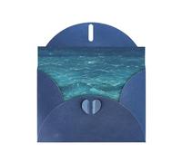 Cartes de vœux en papier bleu nacré 10,2 x 15,2 cm YYHHAOFA The Deep Blue Sea pour Noël, anniversaire, anniversaire de mariage et invitations de fête
