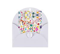 Cartes de vœux en papier nacré avec enveloppes, double face, nacré, convient pour les vœux et les invitations de vacances fond blanc joyeux anniversaire
