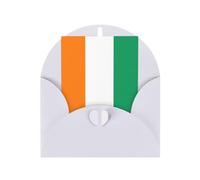 Cartes de vœux en papier nacré avec enveloppes, nacré double face, convient pour les vœux et les invitations de vacances Drapeau de la Côte d'Ivoire Blanc