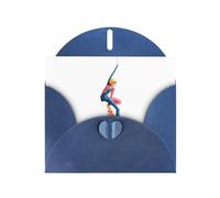 Cartes de vœux en papier nacré bleu 10,2 x 15,2 cm YYHHAOFA Excellent motif planeur Cartes de vœux pour Noël, anniversaire, anniversaire de mariage et invitations de fête