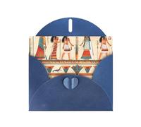 Cartes de vœux en papier nacré bleu 10,2 x 15,2 cm YYHHAOFA femmes en Égypte ancienne cartes de vœux pour Noël, anniversaire, anniversaire de mariage et invitations de fête