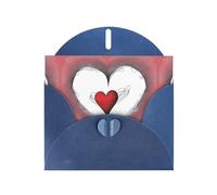 Cartes de vœux en papier nacré bleu 10,2 x 15,2 cm YYHHAOFA Have a loving heart pour Noël, anniversaire, anniversaire de mariage et invitations de fête