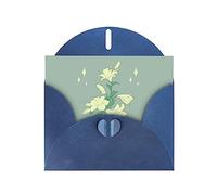 Cartes de vœux en papier nacré bleu 10,2 x 15,2 cm YYHHAOFA motif lys blancs cartes de vœux pour Noël, anniversaire, anniversaire de mariage et invitations de fête