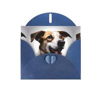 Cartes de vœux en papier nacré bleu 10,2 x 15,2 cm YYHHAOFA The dog is growling pour Noël, anniversaire, anniversaire de mariage et invitations de fête