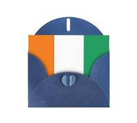 Cartes de vœux en papier nacré Drapeau de la Côte d'Ivoire - Cartes d'invitation de remerciement pour célébrations festives