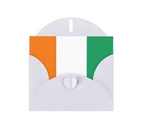 Cartes de vœux en papier nacré Drapeau de la Côte d'Ivoire - Cartes d'invitation de remerciement pour célébrations festives