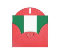 Cartes de vœux en papier nacré Drapeau du Nigéria - Cartes d'invitation de remerciement pour célébrations festives