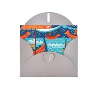 Cartes de vœux en papier nacré gris 10,2 x 15,2 cm Motif bateau vikings YYHHAOFA pour Noël, anniversaire, anniversaire de mariage et invitations de fête