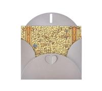 Cartes de vœux en papier nacré gris 10,2 x 15,2 cm Motif labyrinthe au trésor YYHHAOFA pour Noël, anniversaire, anniversaire de mariage et invitations de fête