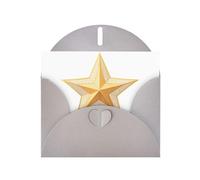 Cartes de vœux en papier nacré gris 10,2 x 15,2 cm YYHHAOFA double empilage étoiles à cinq branches pour Noël, anniversaire, anniversaire de mariage et invitations de fête