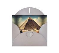 Cartes de vœux en papier nacré gris 10,2 x 15,2 cm YYHHAOFA Dreaming of the Pyramides of Khufu Pattern Greeting Cards for Christmas, Birthday, Wedding Anniversary & Party Invitations