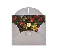 Cartes de vœux en papier nacré gris 10,2 x 15,2 cm YYHHAOFA Trèfle dans le déchiquetage Cartes de vœux pour Noël, anniversaire, anniversaire de mariage et invitations de fête