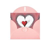 Cartes de vœux en papier nacré rose 10,2 x 15,2 cm YYHHAOFA Have a loving heart pour Noël, anniversaire, anniversaire de mariage et invitations de fête
