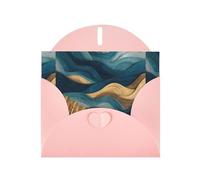 Cartes de vœux en papier nacré rose 10,2 x 15,2 cm YYHHAOFA vagues dans le champ de blé pour Noël, anniversaire, anniversaire de mariage et invitations de fête