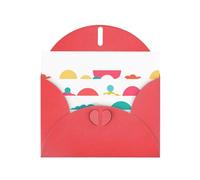 Cartes de vœux en papier nacré rouge 10,2 x 15,2 cm YYHHAOFA coloré motif monde humain cartes de vœux pour Noël, anniversaire, anniversaire de mariage et invitations de fête