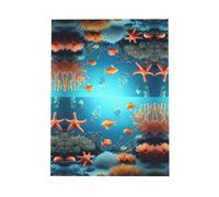 Cartes de vœux en papier nacré rouge 10,2 x 15,2 cm YYHHAOFA corail poisson sous-marin cartes de vœux pour Noël, anniversaire, anniversaire de mariage et invitations de fête